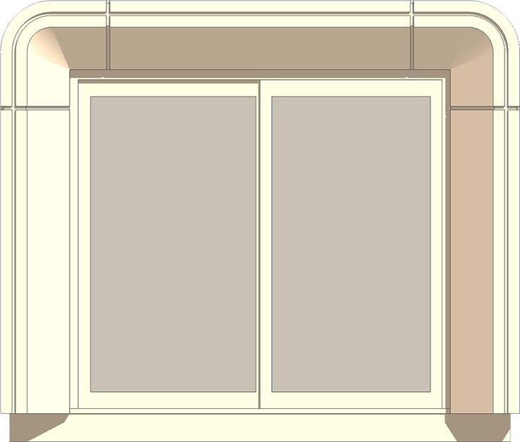 elevation view of medium garden room