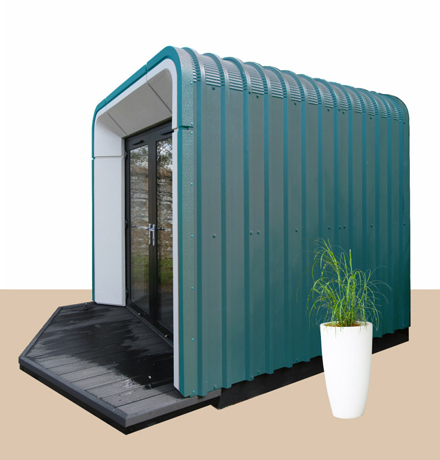 garden room cladding colour option in Ocean Blue