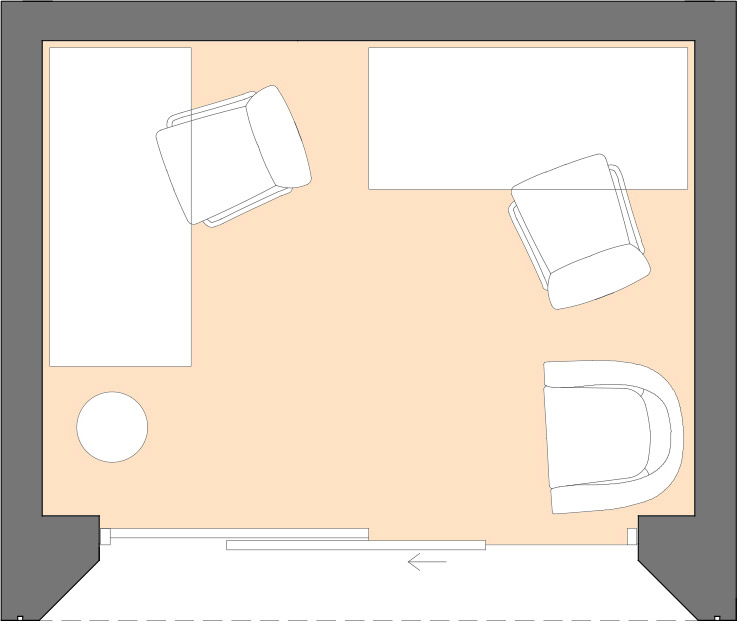 plan view of medium garden room