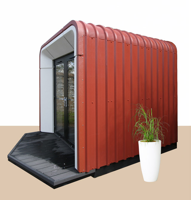 garden room cladding colour option in Terracotta