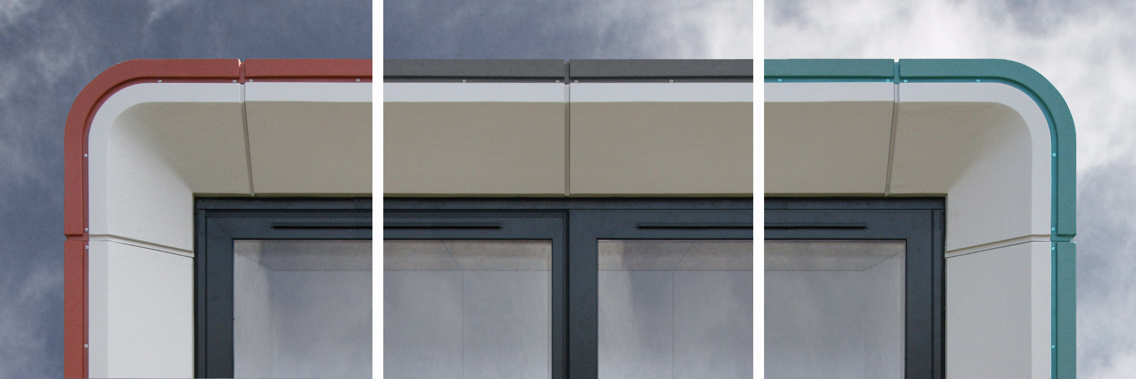 3-colour-choices modern and contemporary garden room colour options with curved shape